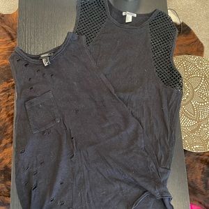 Forever 21 Black Tank Tops (Size Small)